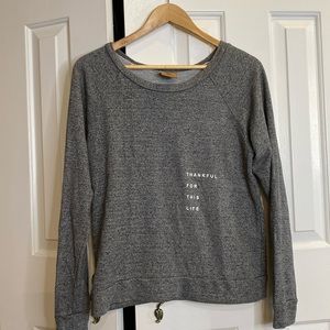 Good hYouman Cropped Sweatshirt “Thankful For This Life” Medium